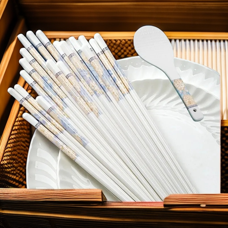 【食品级】易清洗正品陶瓷筷子家用高档防霉抗菌环保装耐高温餐具