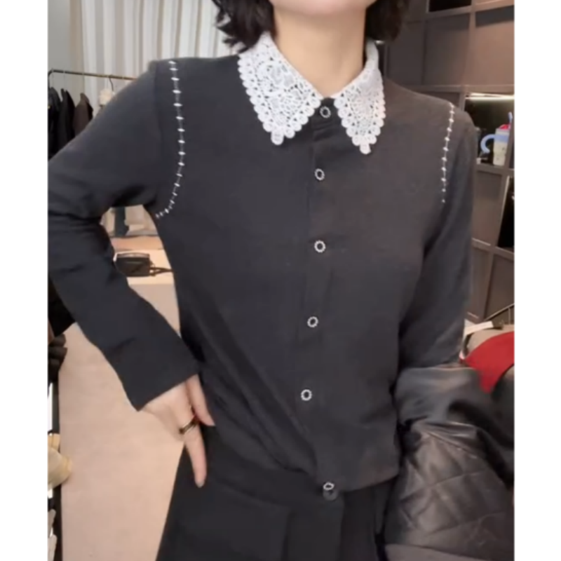 2025冬款双面绒设计感时尚百搭长袖显瘦T恤上衣女LK5807868