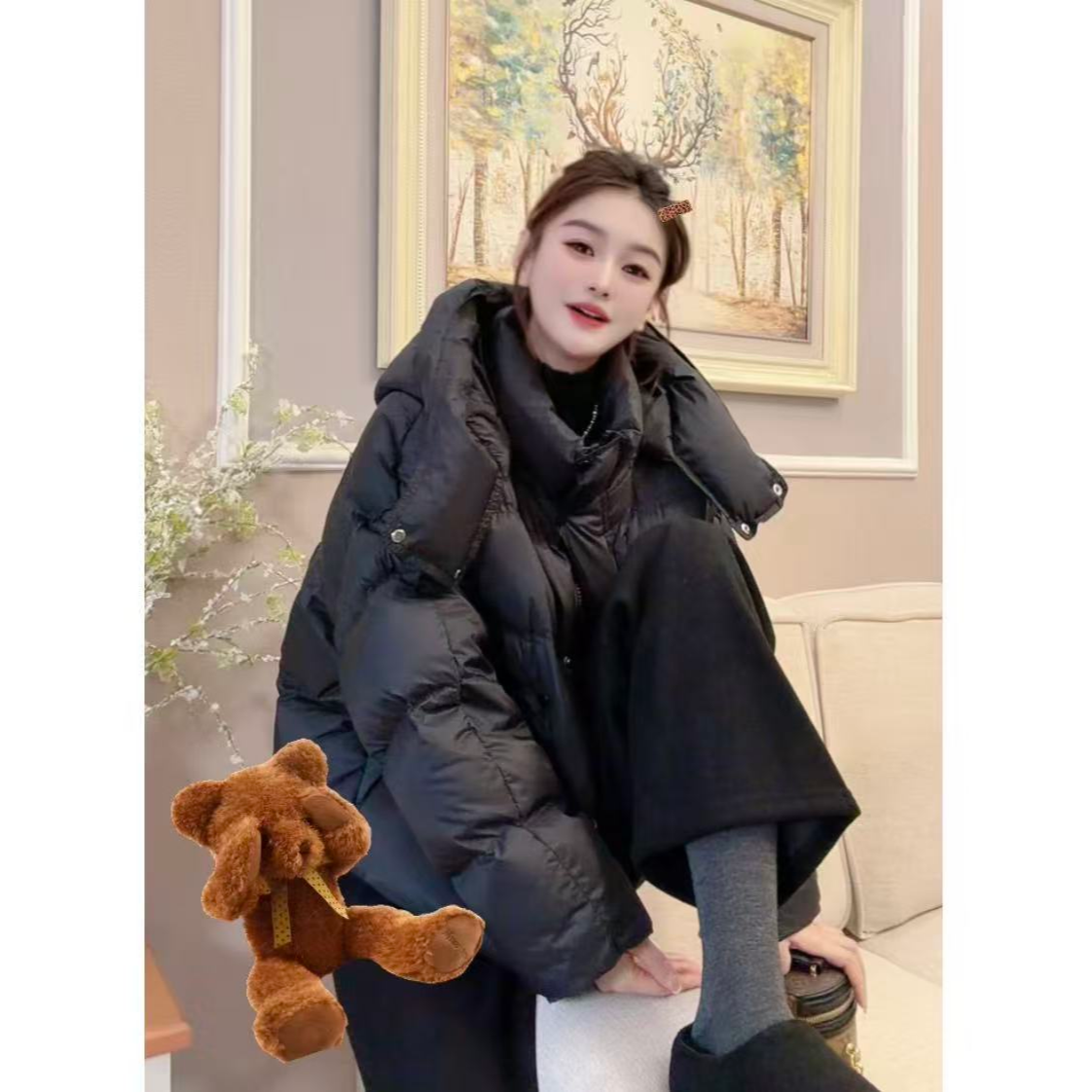 25冬季云巅暖阳金制多米诺加厚款90白鸭绒防钻绒超高品质羽绒服