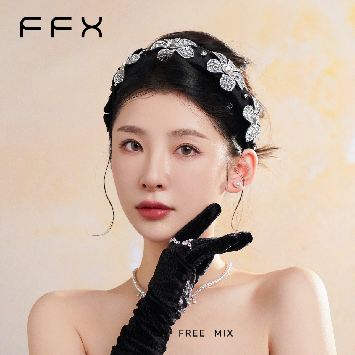 FFX弗弗西【花在花坞里】高级定制爆闪花朵轻奢宽版发箍