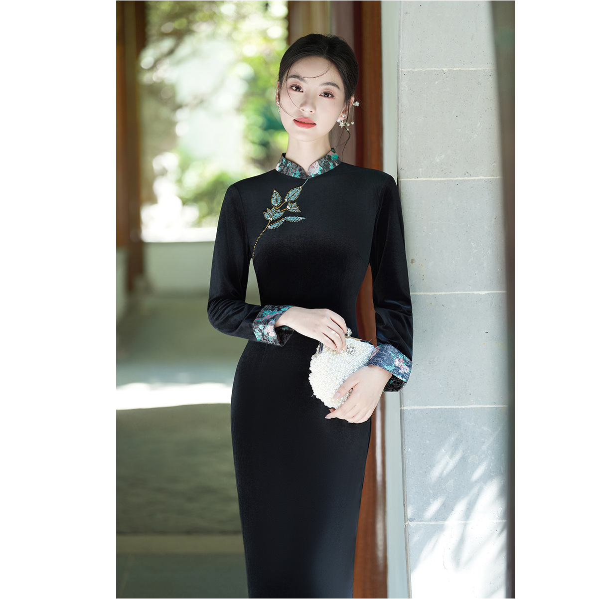 江南春【秋絮】秋冬款新中式文艺港风复古高端日常旗袍奢华气质