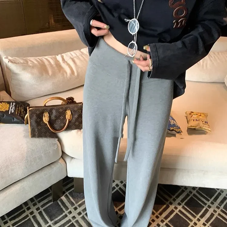 【垂垂裤】抽绳垂感阔腿裤女裤秋季新款休闲裤