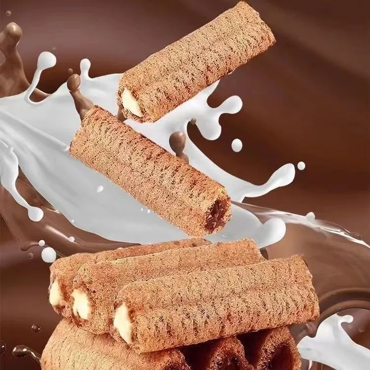 爆浆熔岩三角酥巧克力儿童小零食威化饼干巧克力味夹心解馋酥脆香