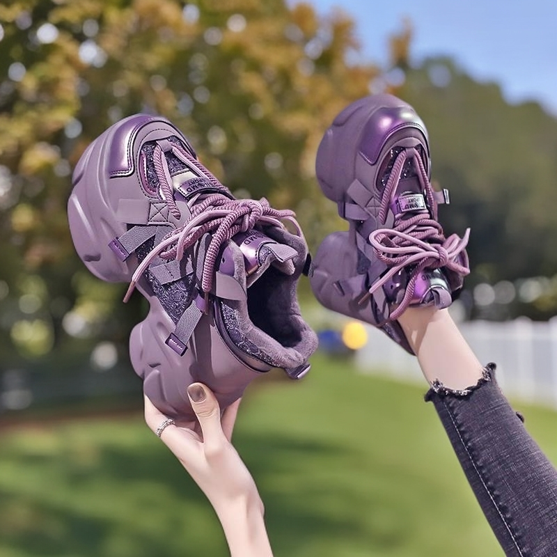 心芘女鞋潮老爹鞋女好看新款2025年时髦百搭厚底松糕休闲运动女款