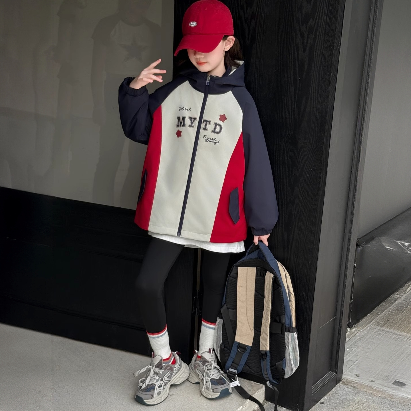 女童超好看冲锋衣今年流行爆款三合一外套初中生大童秋装外套儿童