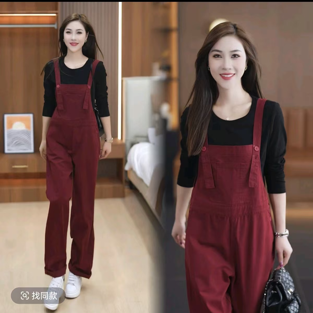 纯棉爆款牛仔背带裤女款2025新款宽松减龄休闲百搭时尚显瘦连体裤