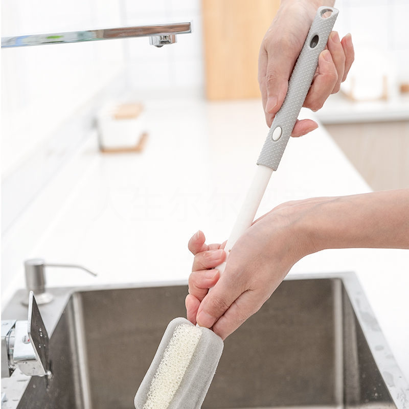 【两个装】新款可伸缩杯刷奶瓶刷洗杯子长柄刷海绵刷去污清洗