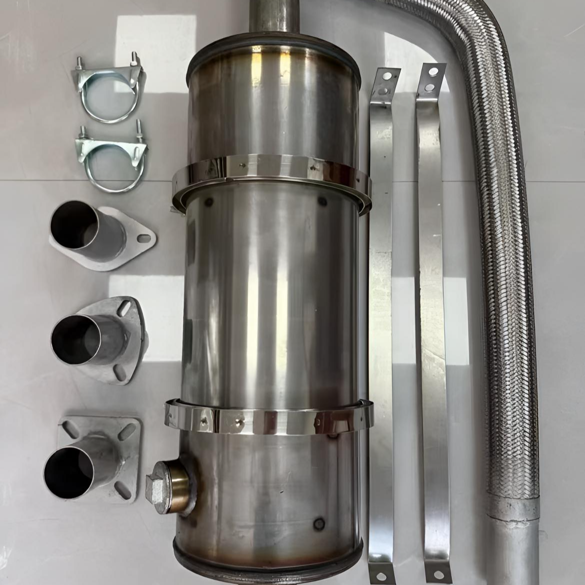 轻卡黑烟净化器加内芯一节三元催化器原装