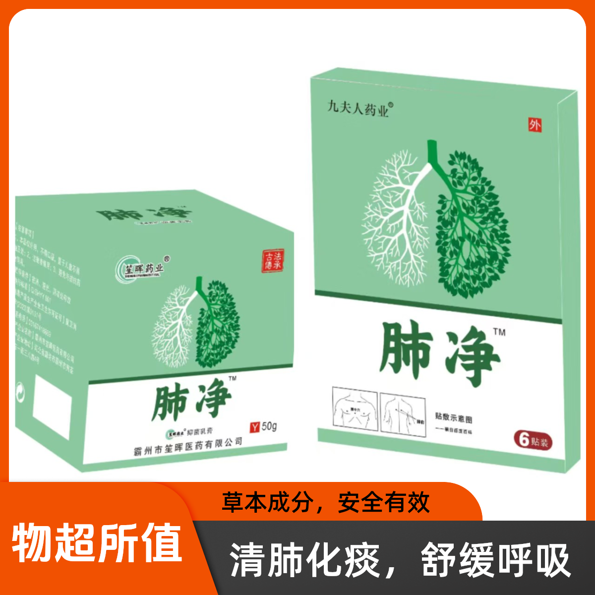 （笙晖药业）肺净膏贴2+8组合