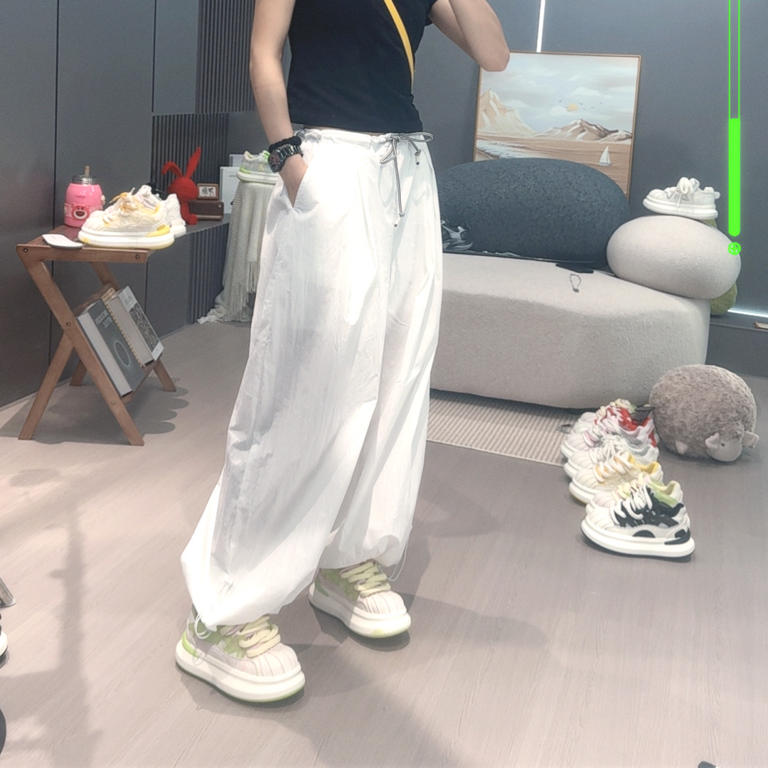 工装裤夏季白色宽松版休闲时尚休闲裤工装裤束腿