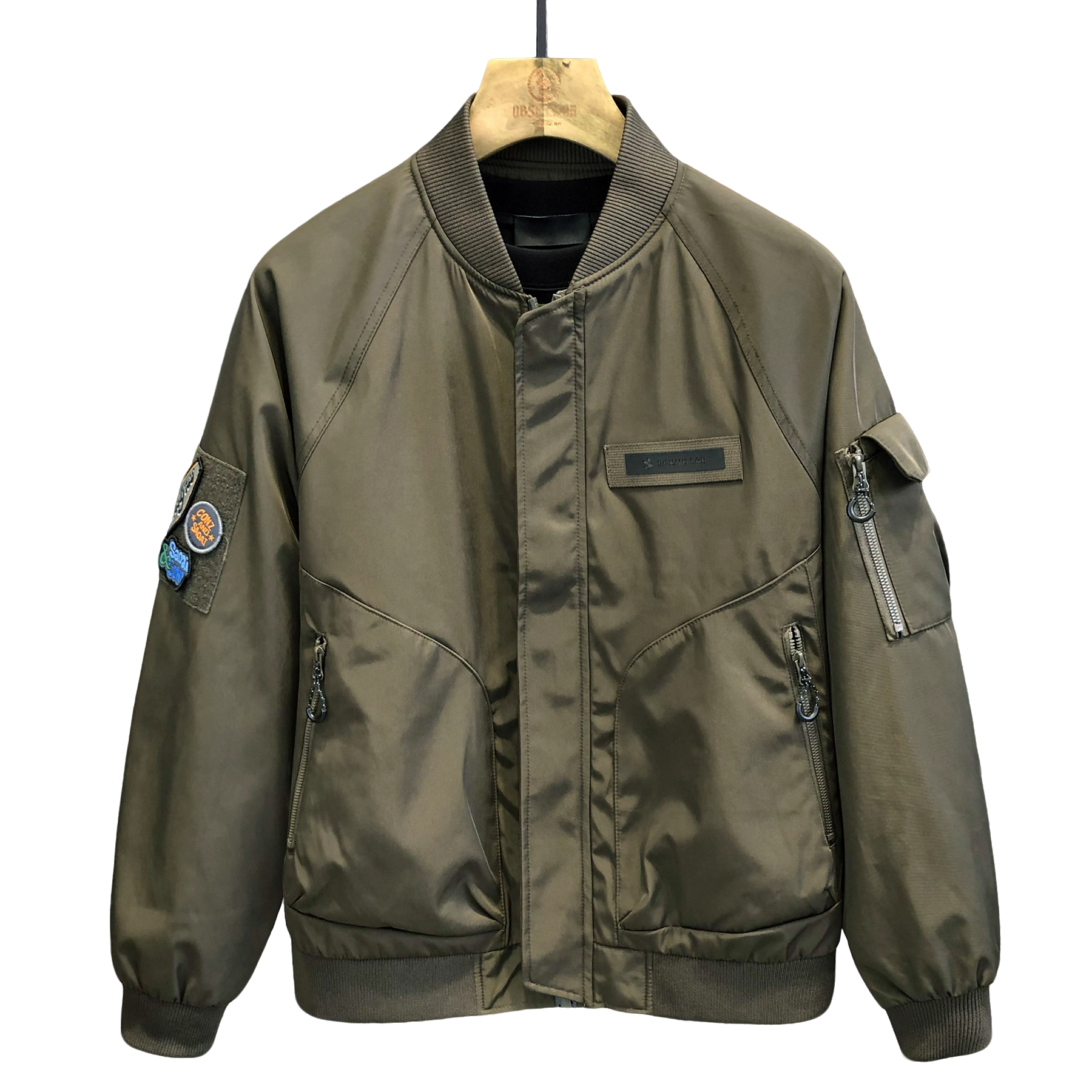 CALTOKROSA可拆卸复古勋章飞行员夹克男士棒球服春秋宽松工装外套