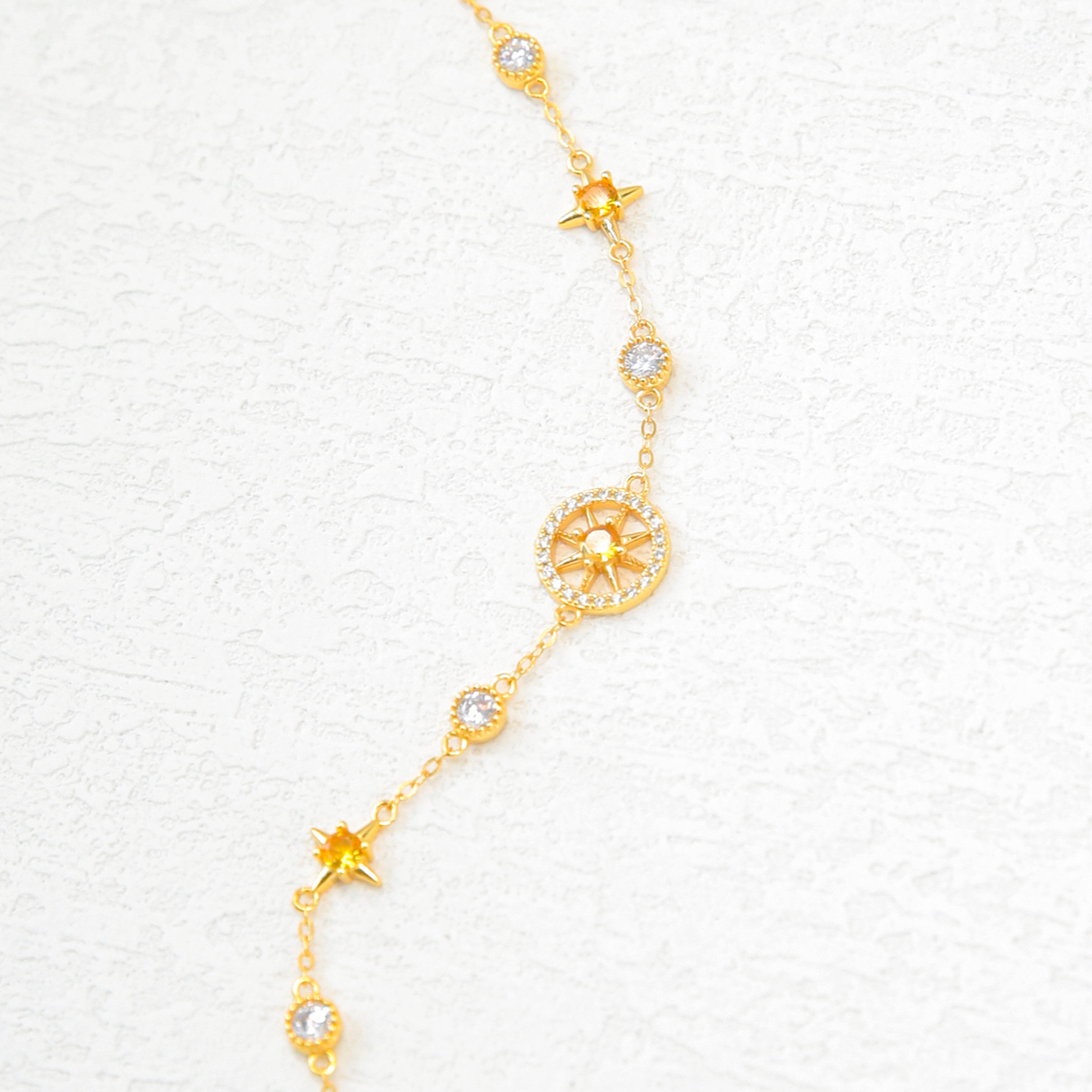 925银手链 镀K金金色罗盘气质轻奢精致送礼高级首饰女款SLG1015