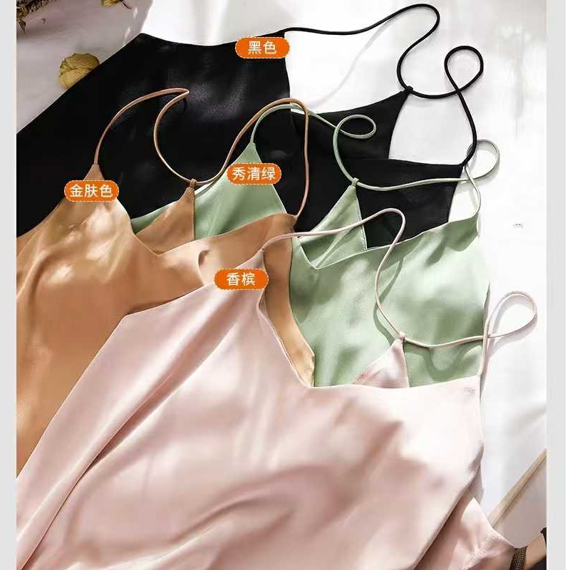 DD5579简雅美背小吊带性感时尚舒适亲肤仿真丝轻薄柔软丝滑百搭