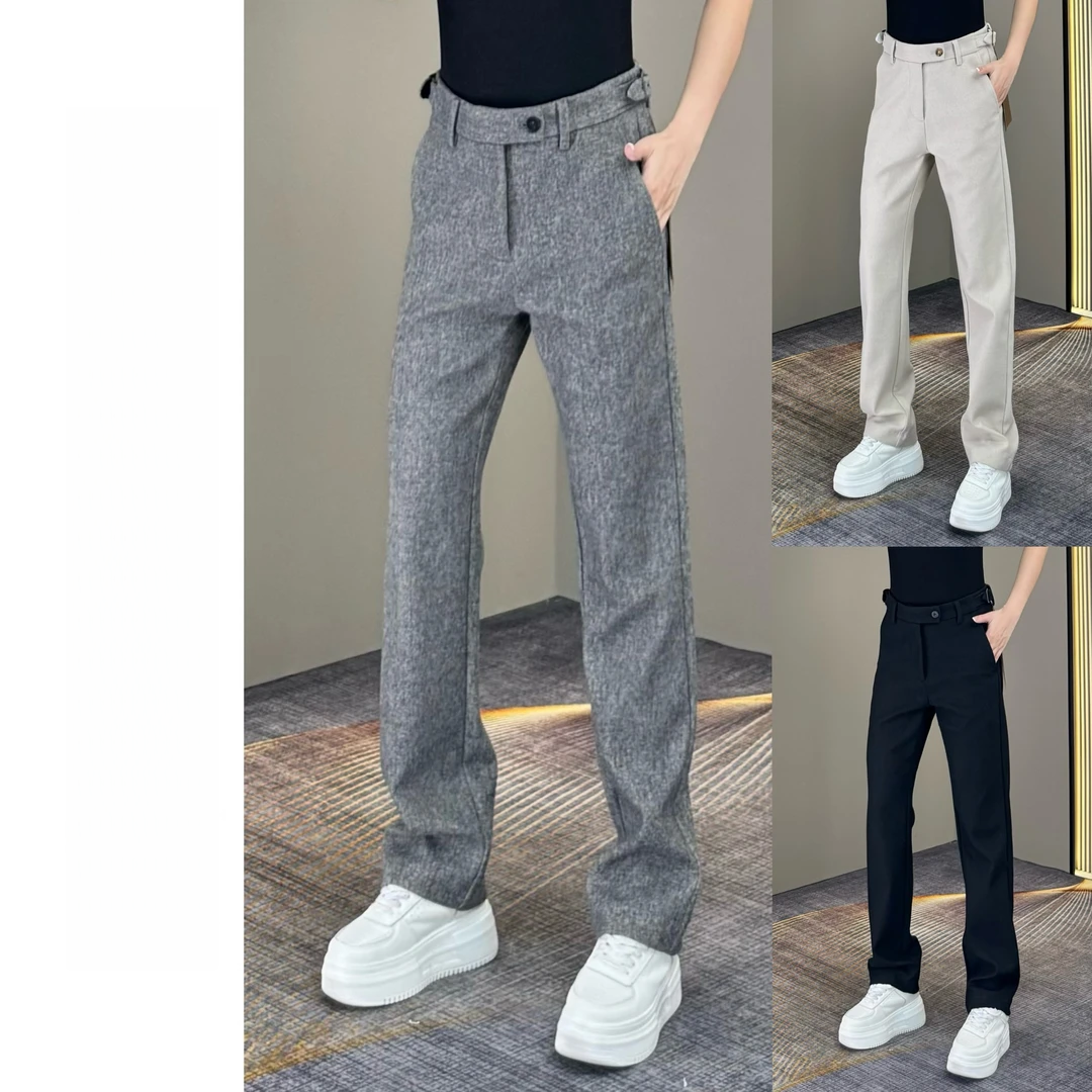 【凡SHI奇】秋冬新款男士高端气质商务休闲裤修身显瘦百搭长裤6719