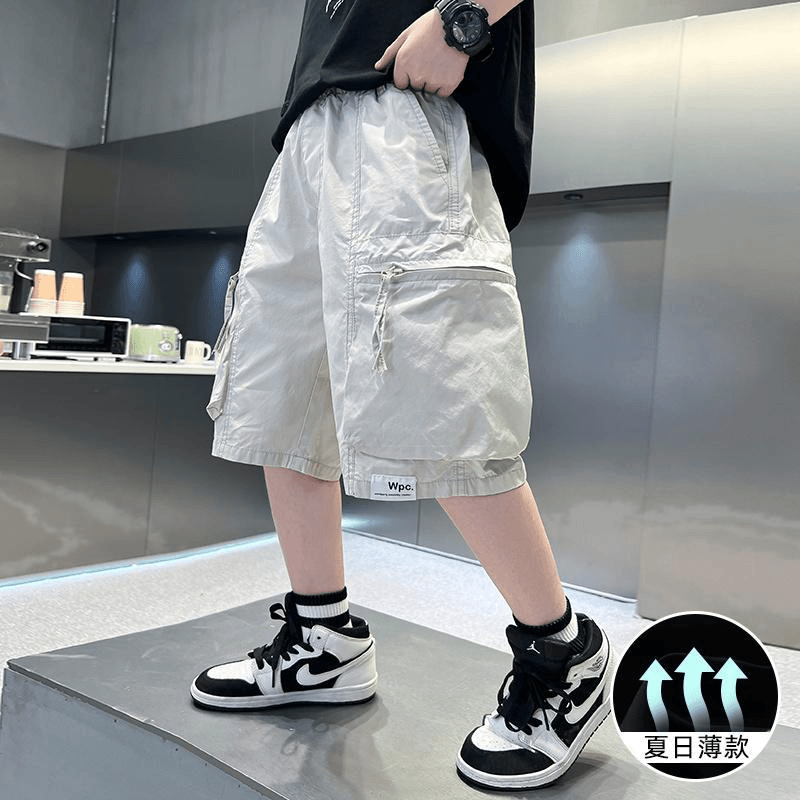 速干短裤夏装2025新款儿童薄款工装男孩休闲夏季裤子中大童潮