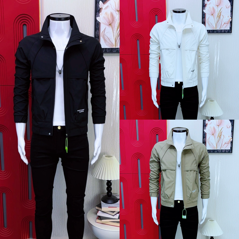 秋季男士夹克显瘦简约轻奢高端大气修身外套韩版百搭帅气潮流纯色