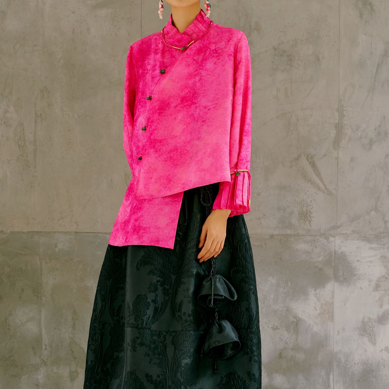 朱总原创设计玉影生香L25T-2C158衬衫