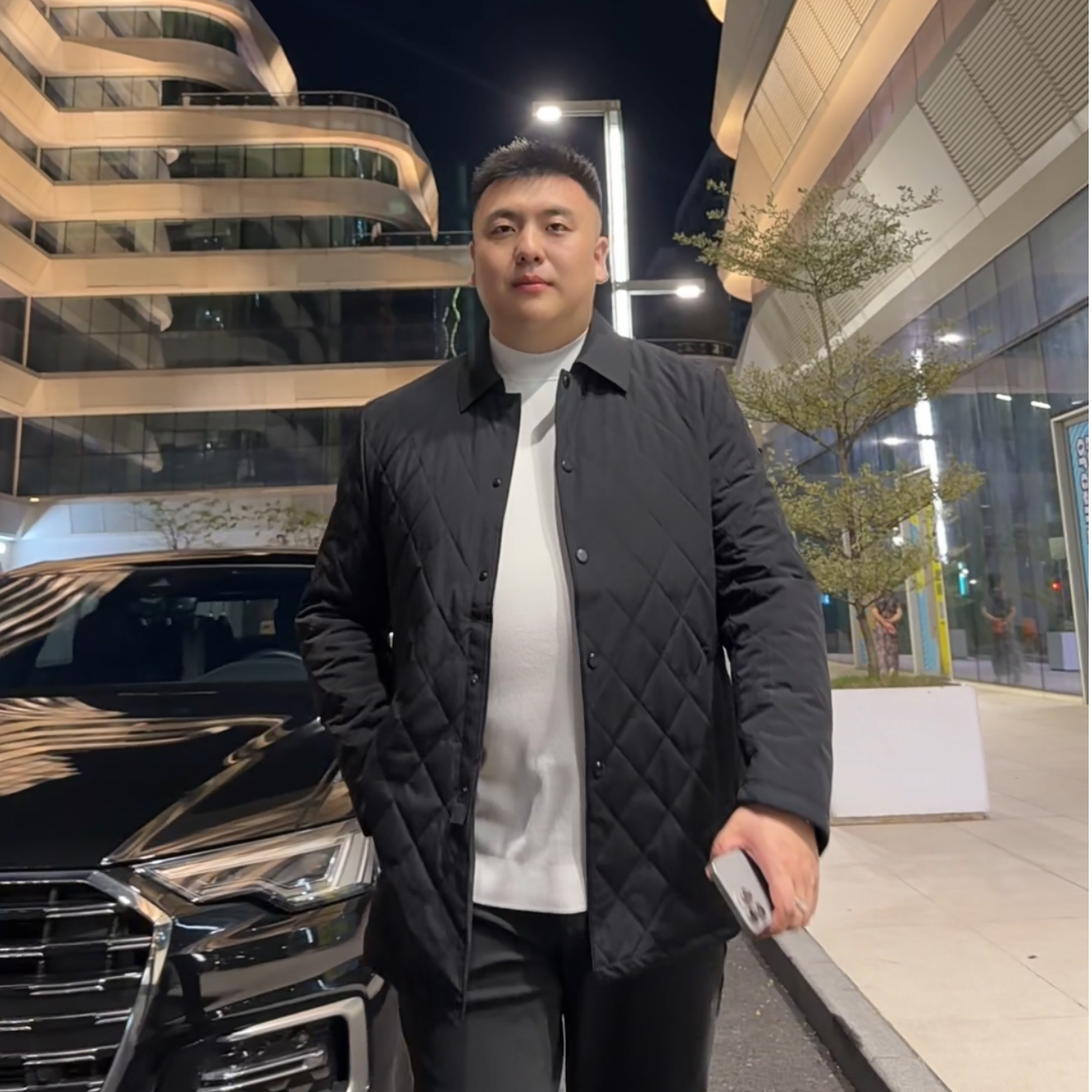 <张先森>秋冬桑蚕丝填充薄棉男士外套加肥加大码休闲保暖宽松棉服