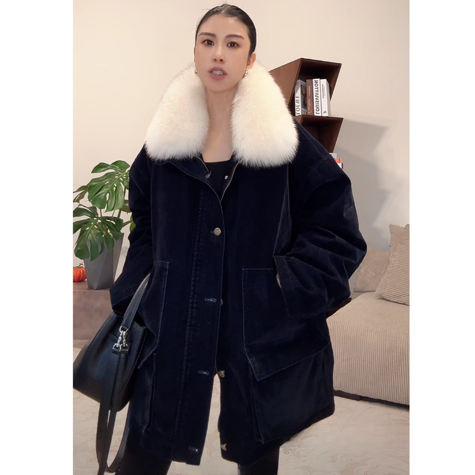 ZUOXIAOQI初雪加厚植绒羽绒服22（衣长78-82/胸围136-144）