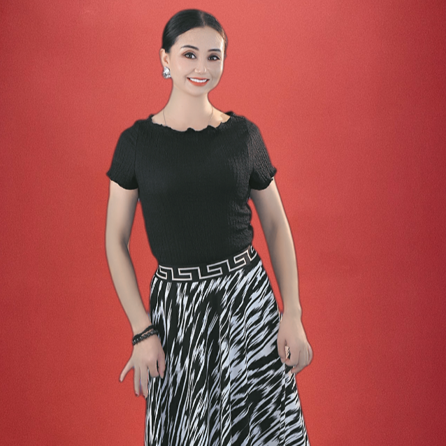 新疆和田艾特莱斯女裙裙子半身裙半裙黑色