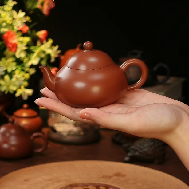 复烧 梨形壶 原矿泥料 坭兴陶高端茶器 纯手工制作 约90ml-150ml