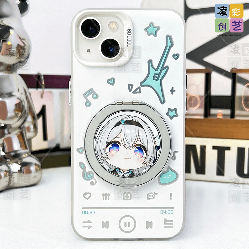 呆萌流萤适用于苹果iqoo华为oppo小米15vivo一加羽纱手机防摔壳