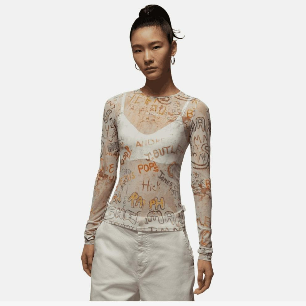 NIKE耐克女子AS W J AIR JDN LS TOP针织无领长袖T恤HQ9175-133