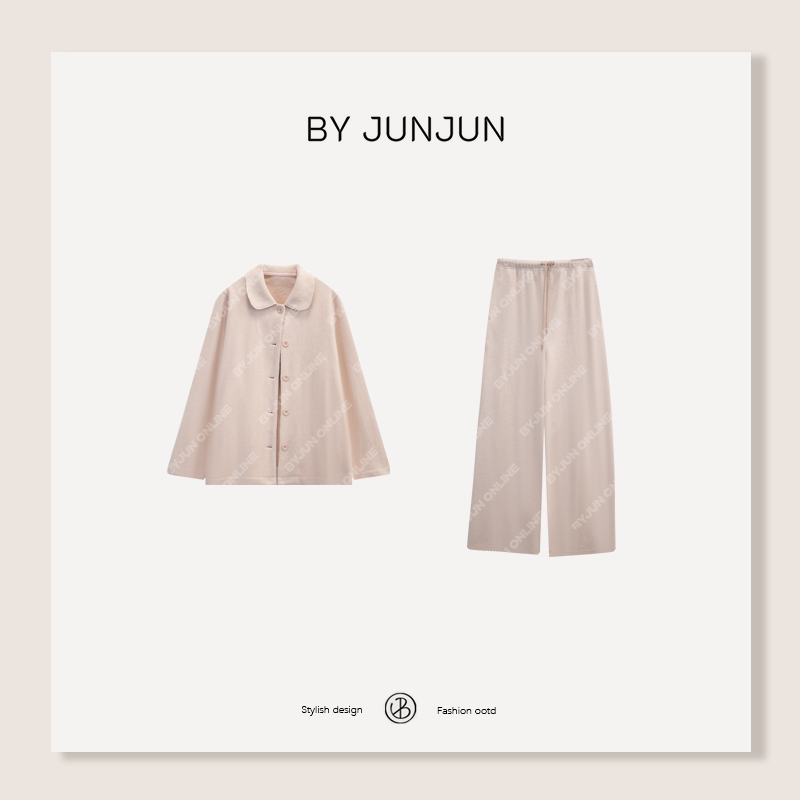 ByJunjun娃娃领居家服套装极简睡衣套装