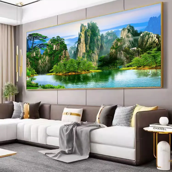 客厅装饰画轻奢壁画新款高档办公室客厅墙上茶室背景家居饰品挂画