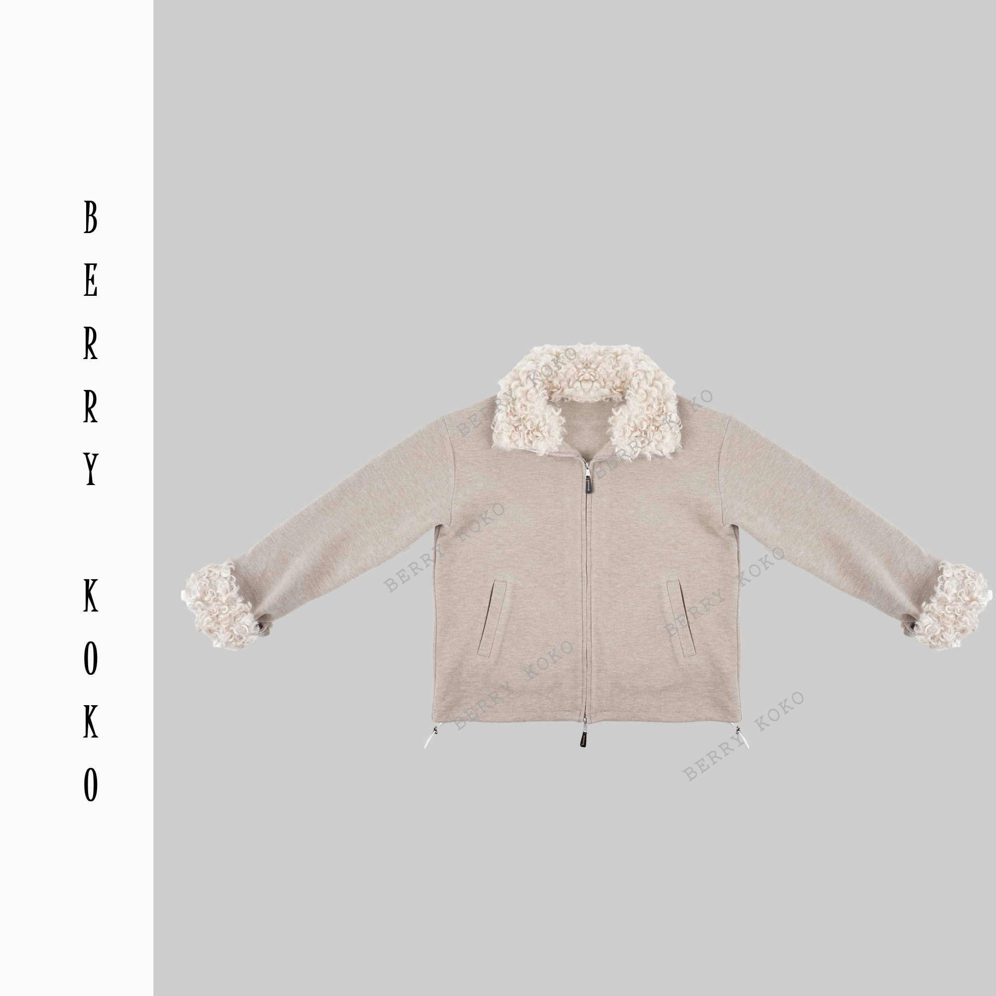 复古“卷毛”翻领“双拉链”内里“加绒”显瘦开衫外套T79