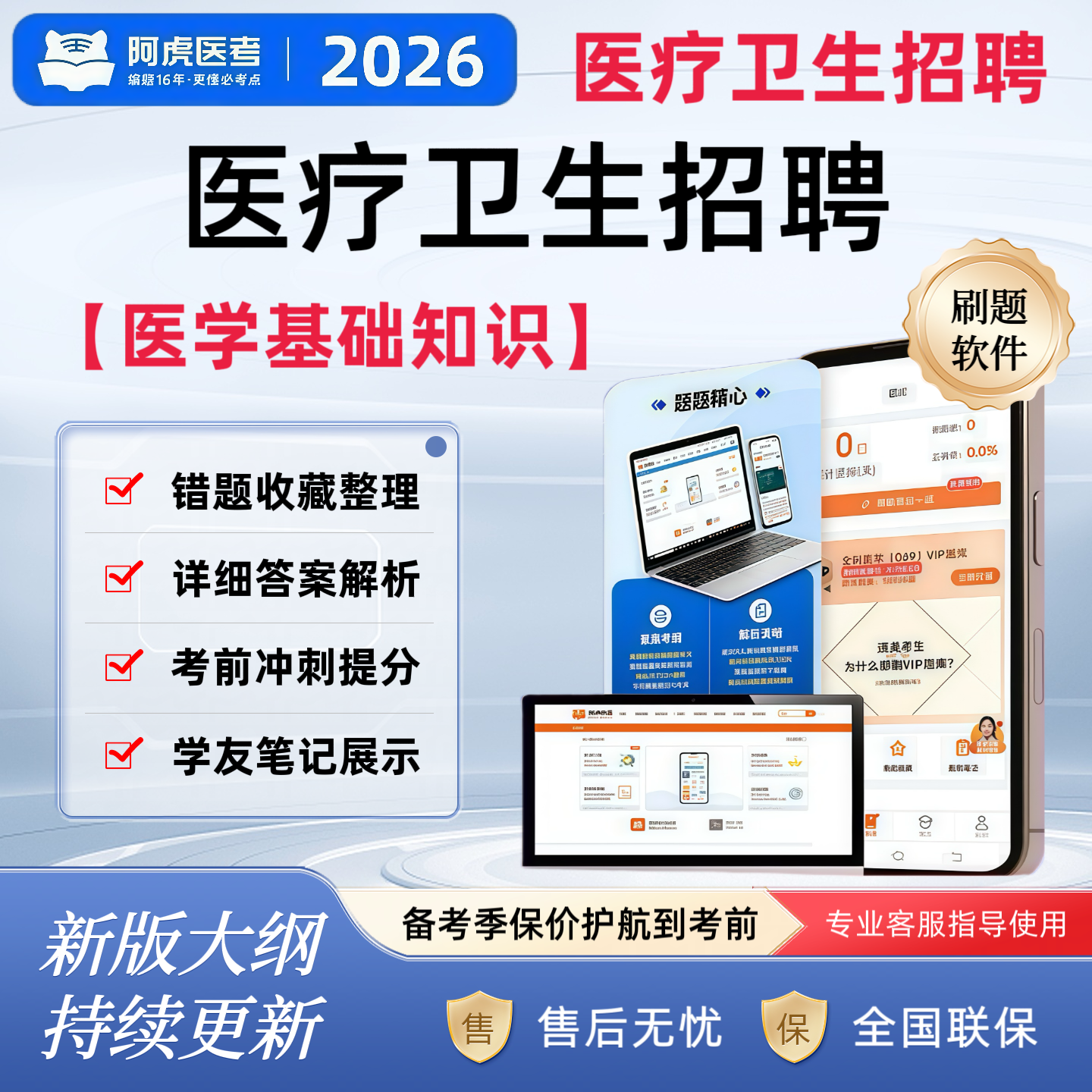 2026年阿虎医考卫生医疗卫生招聘【医学基础知识】读书卡