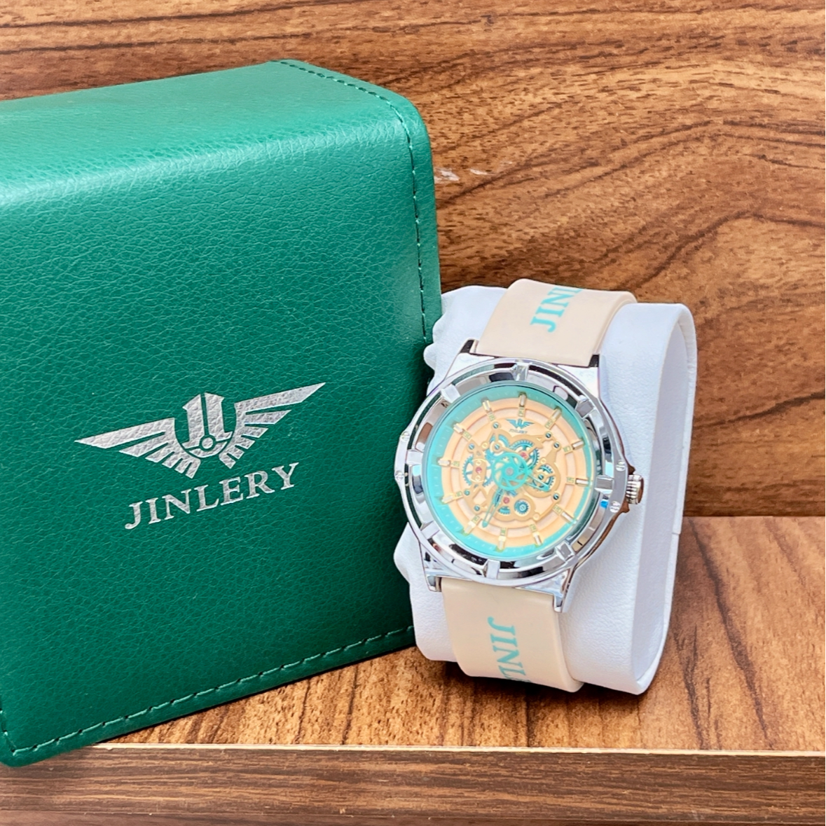 JINLERY/精利手表情侣款学生机械风高颜值潮流腕表防水时尚石英表