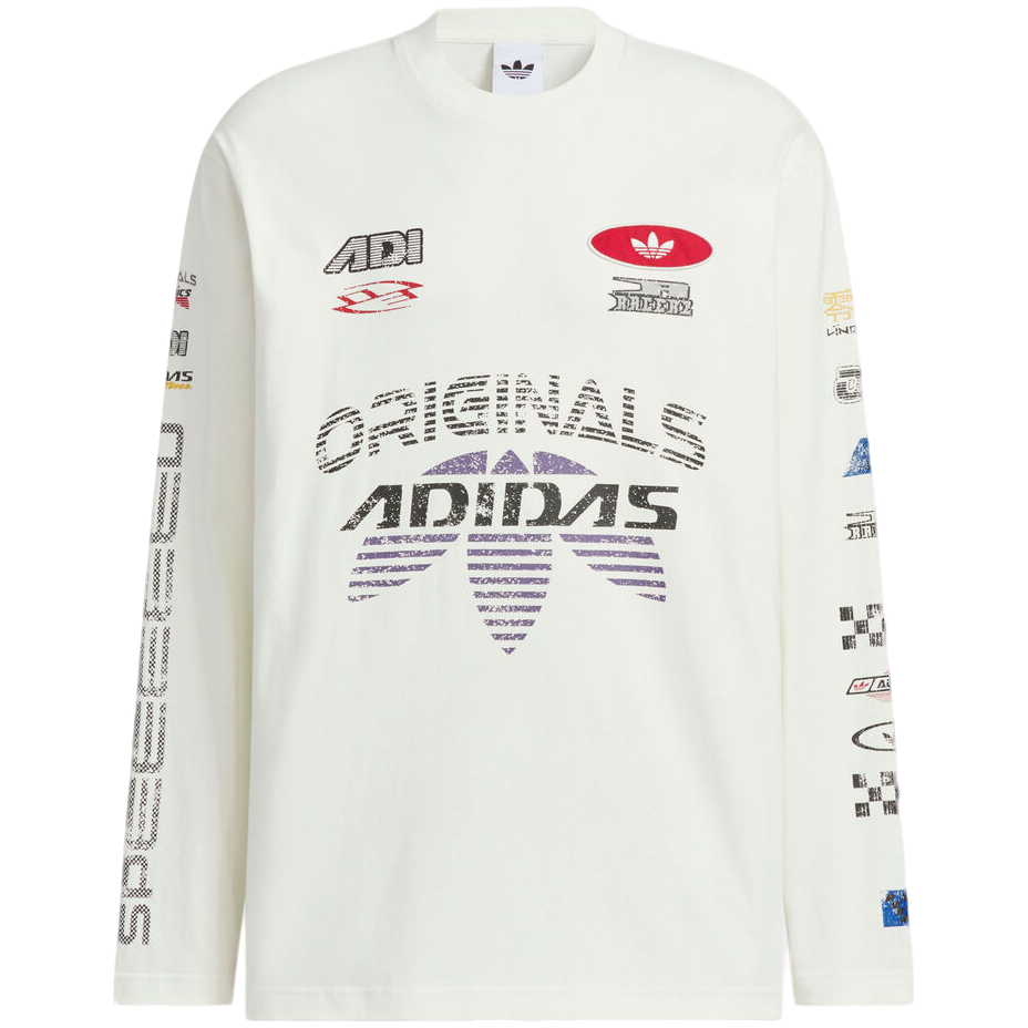 adidas/阿迪达斯男子MOTO GFX T LS M赛车风针织长袖T恤 KH1200