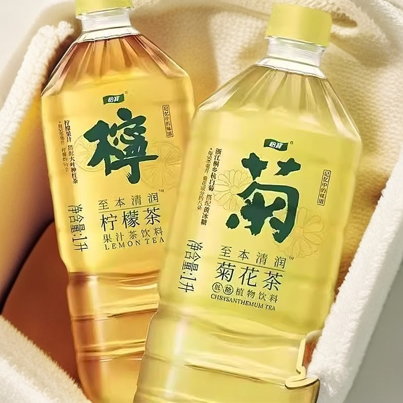 怡宝菊花茶1L柠檬茶饮料夏日果汁清润家庭畅饮清热解腻大瓶装