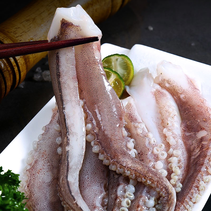 脆口鱿鱼须新鲜冷冻二本足新鲜现切海鲜鲜活冷冻家用烧烤顺丰包邮