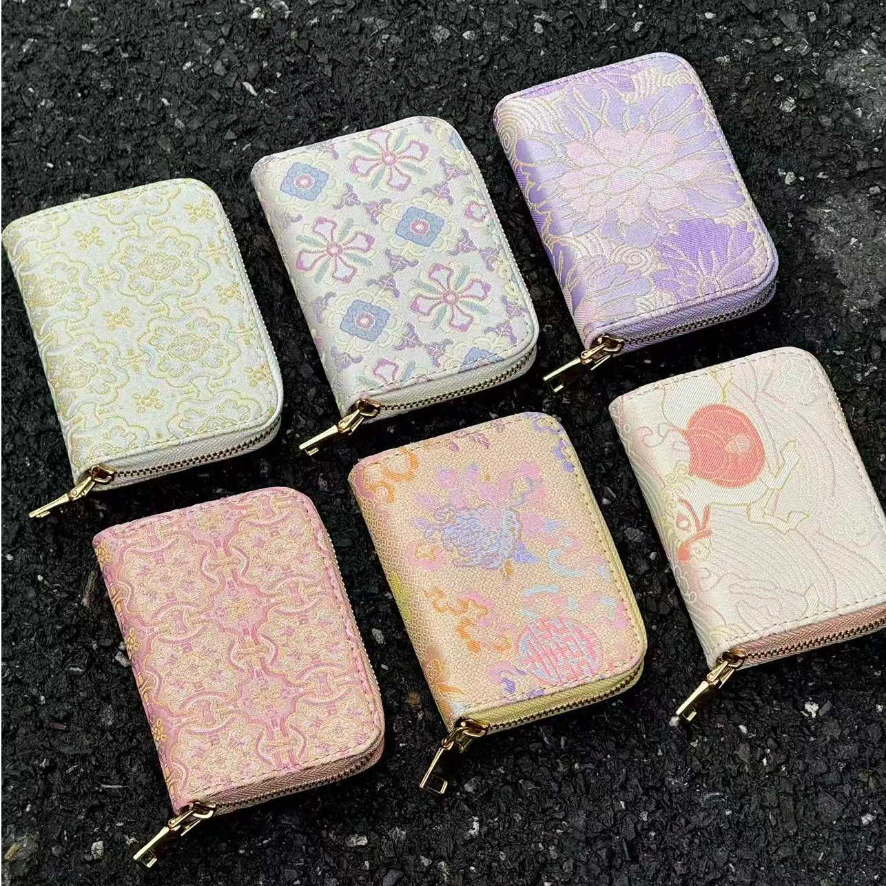 【卡包-单格栅】100桑蚕丝宋锦零钱包多功能 送礼必备 10.5*2*8cm