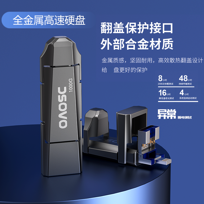 大容量高速传输手机移动小硬盘支持苹果华为安卓照片视频轻松存储