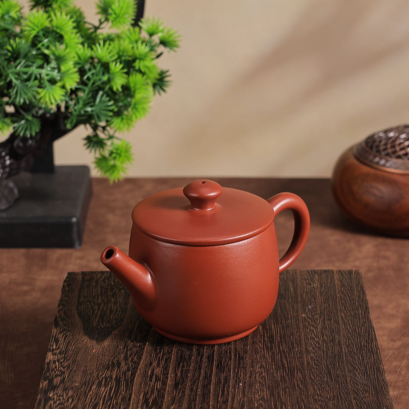 原矿朱泥紫砂壶汉瓦壶大口径茶壶实用泡茶功夫茶具茶壶