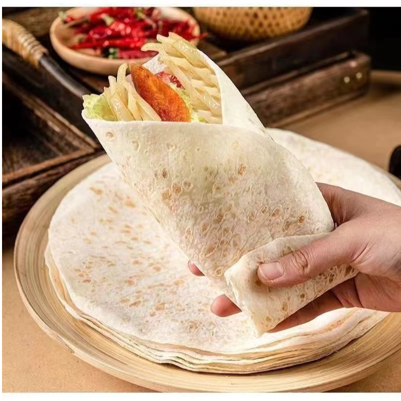 【到手150张】铁棍山药春饼薄饼鸡肉卷卷饼荷叶饼