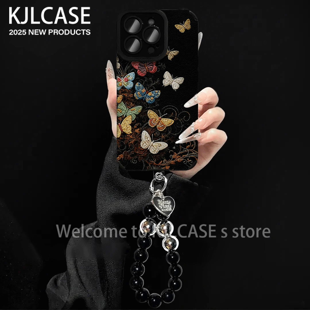 轻奢瞳眼复古蝴蝶适用苹果17PROMAX华为vivo小米oppo手链手机壳
