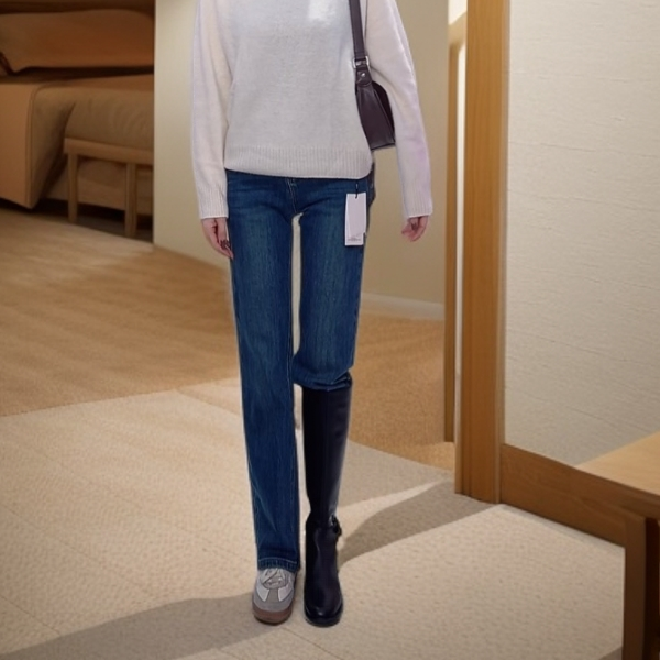 【女装优选】GUMG-美式复古加绒直筒裤GM20484