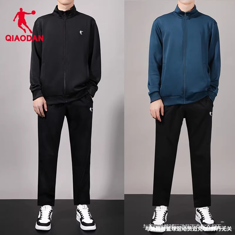 乔丹运动装【两件套】高颜值男士套装新款开衫立领夹克平口休闲长裤