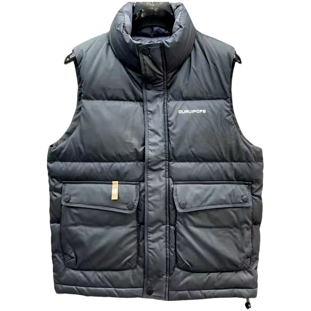 冬季潮牌新款工装多口袋男马甲青春时尚百搭潮牌立领无袖坎肩背心