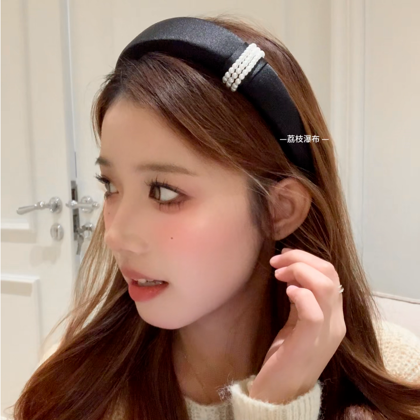 许我耀眼许妍同款珍珠发箍女高颅顶头箍高级感洋气发卡发饰头饰