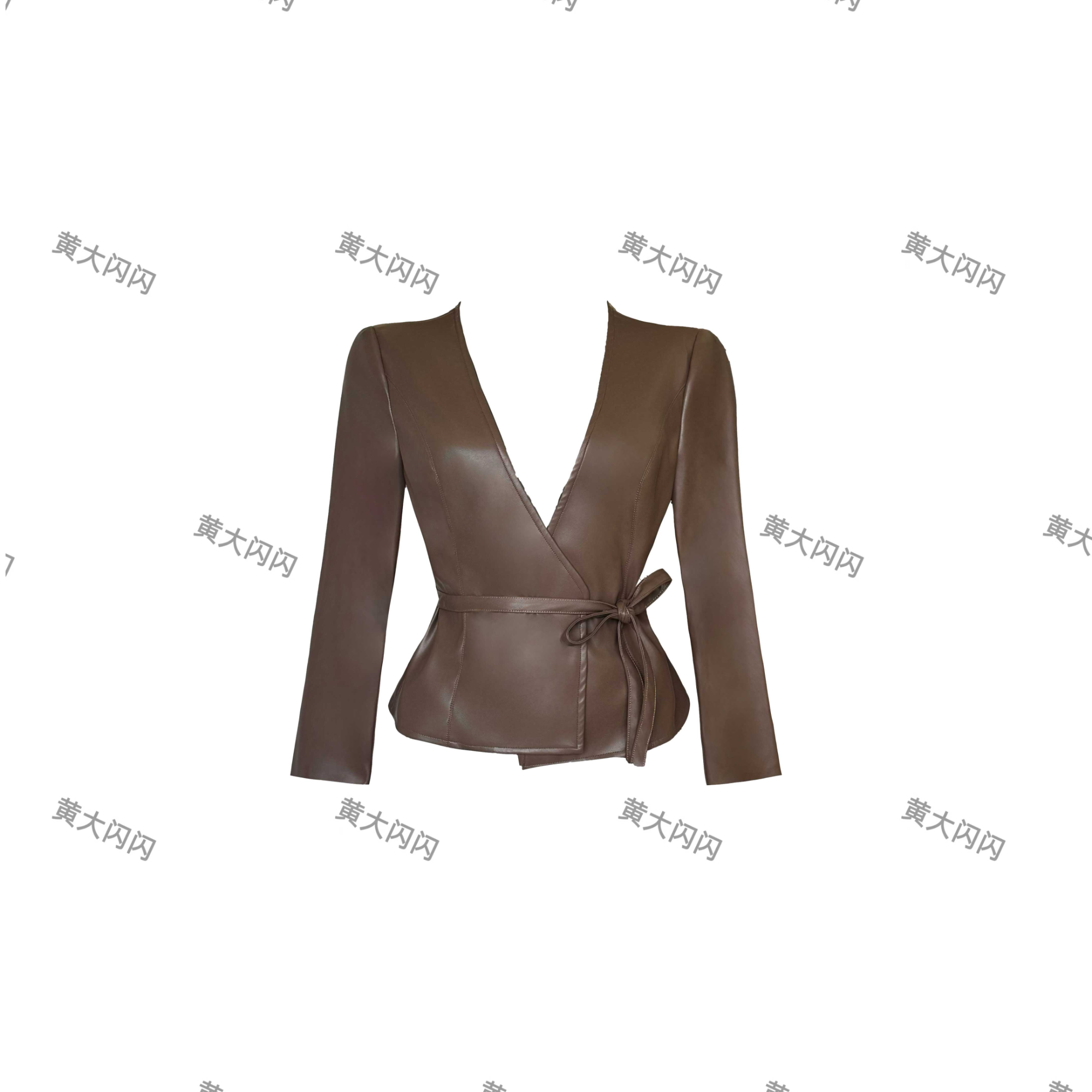 【新店请到张酒窝的小店】(黑寡妇)时尚设计师蛋白皮外套ZZQ4052