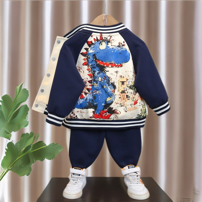男童卡通套装秋装2025新款酷帅气儿童装男孩春秋季洋气时髦两件套