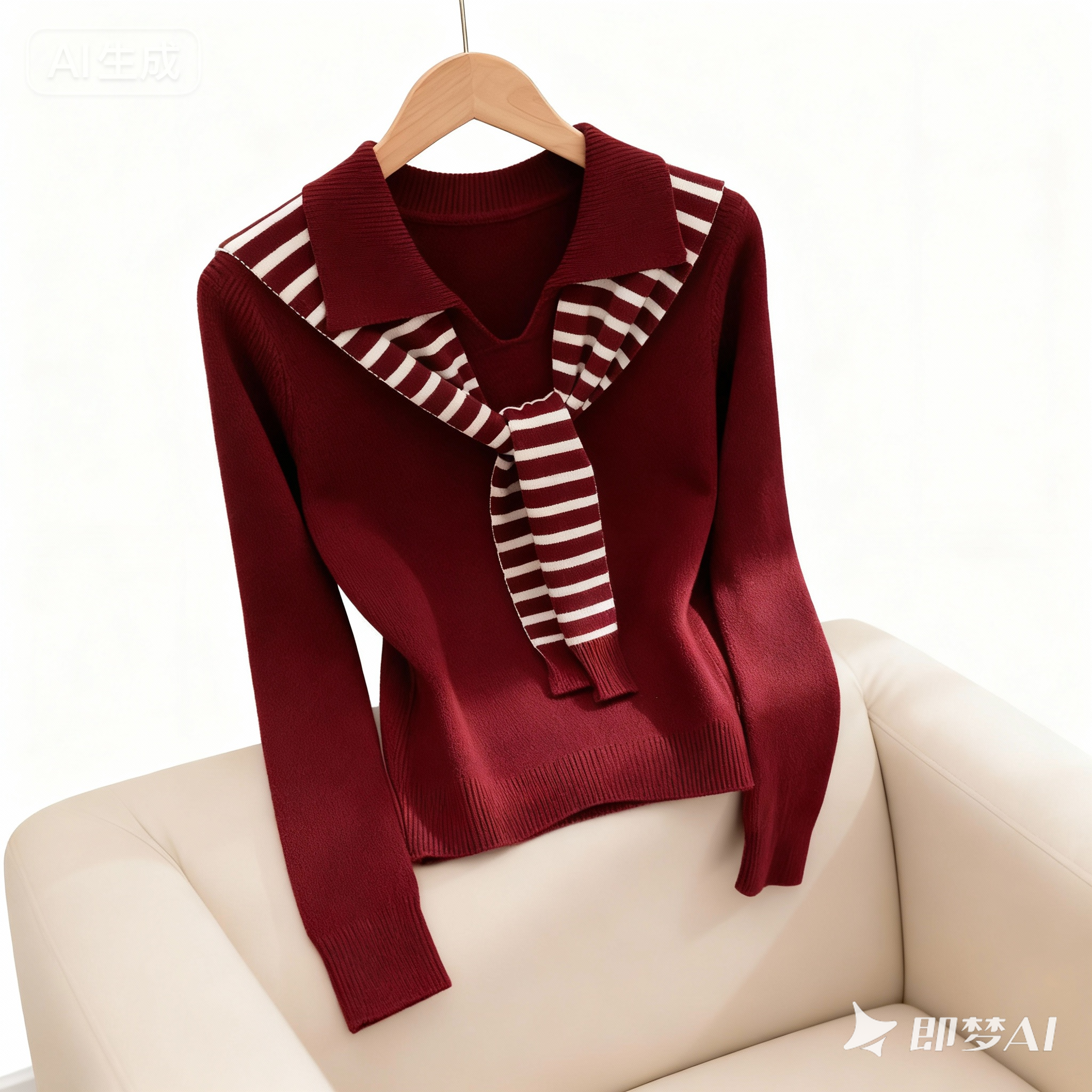 2025秋季新款洋气女装时髦设计感漂亮披肩显瘦长袖毛衣针织衫百搭