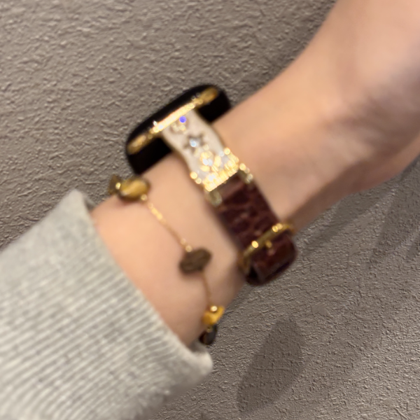 【千金鳄鱼纹】iserisewatch适用applewatch11表带苹果手表金属百搭