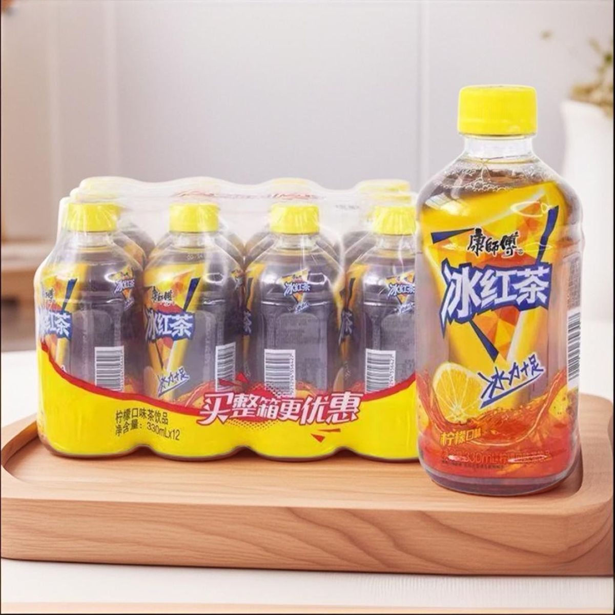 【到手6瓶】康师傅冰红茶330ml*6瓶饮料迷你小瓶装解渴夏季清凉茶饮