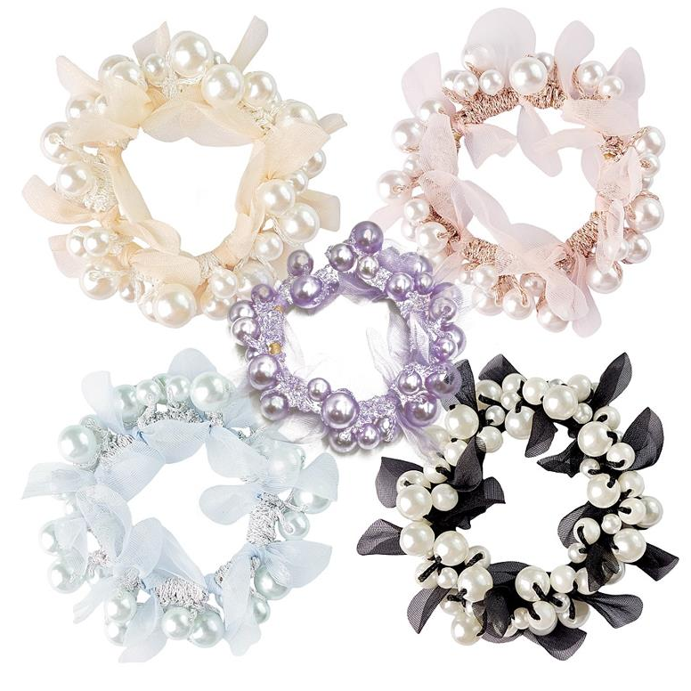 诗泊雅 绮珠幻韵发圈布艺发绳盘发马尾发圈